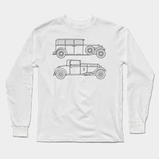 Line Art Classic Car Long Sleeve T-Shirt